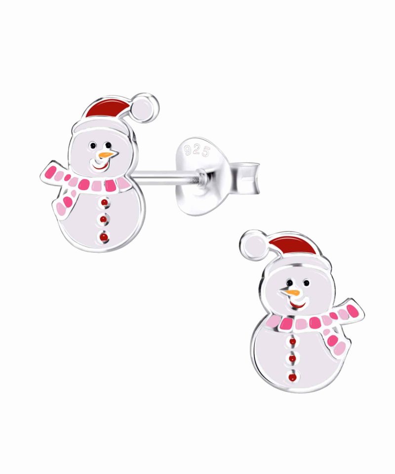 Øredobber med julemotiv - Snømann