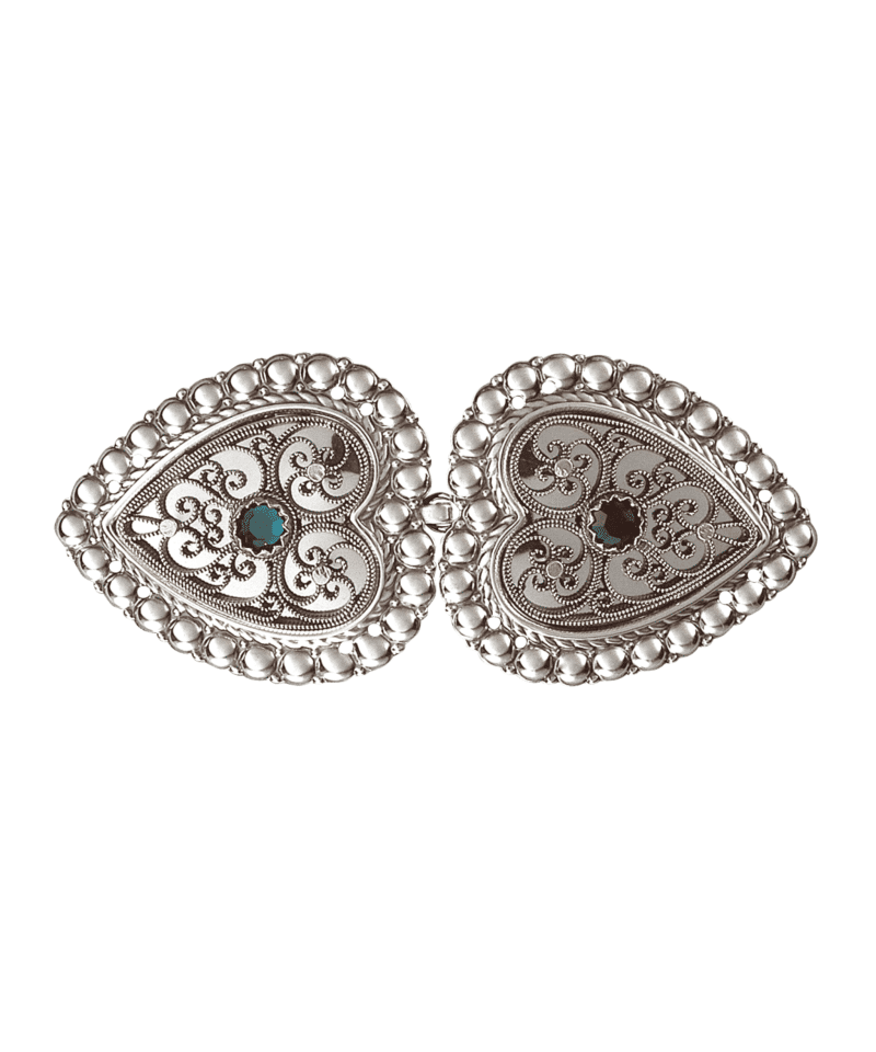 002108 - Beltespenne Oksidert med Grønn Stein og syhol