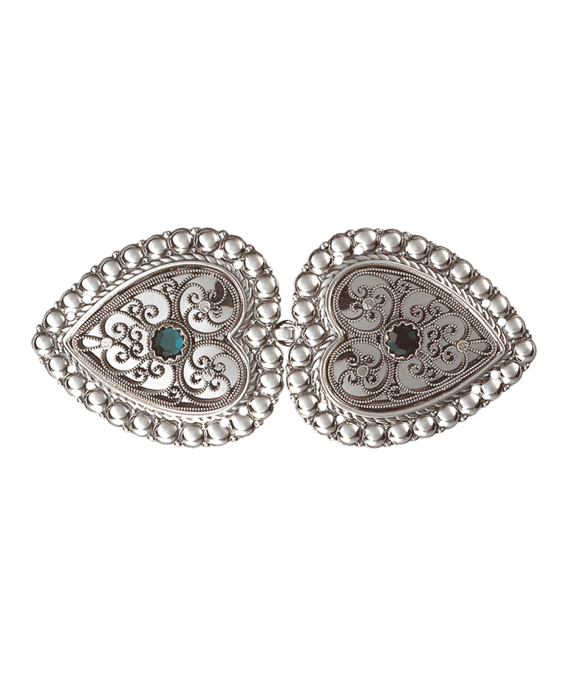 002108 - Beltespenne Oksidert med Grønn Stein og syhol