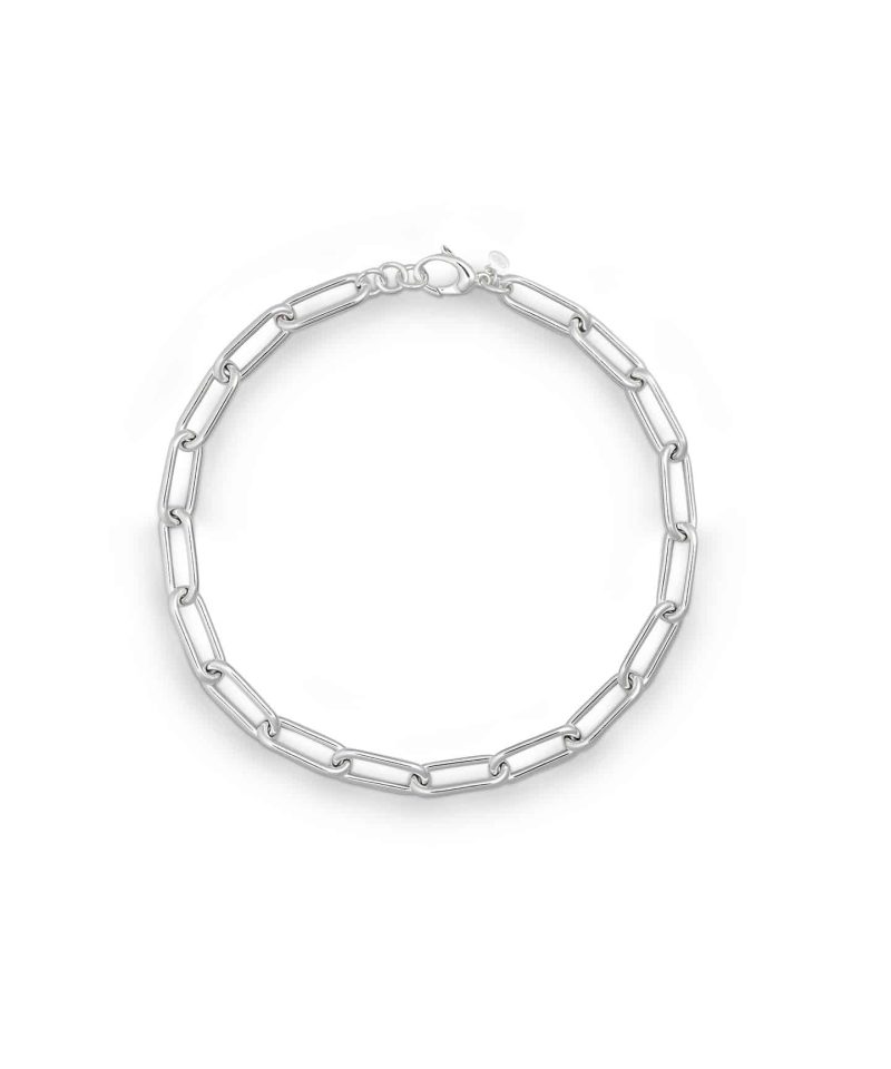 Collie oval, sølv 45cm