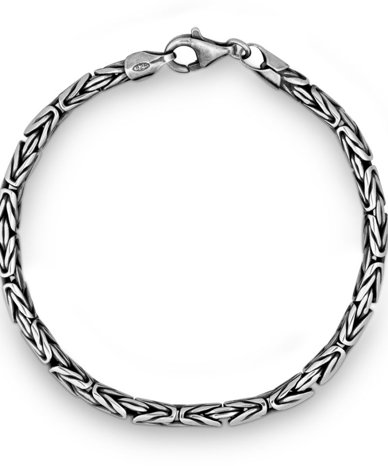 Armbånd sølv oksidert  21cm