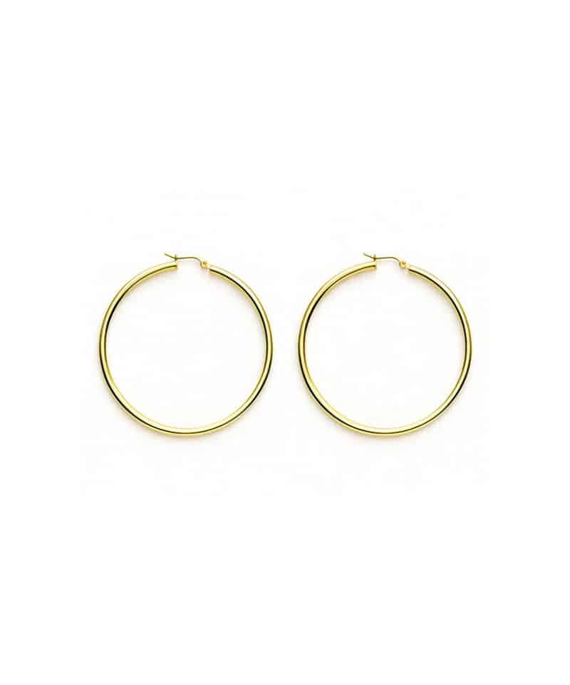 Øreringer 18k gult gull - 2x30mm