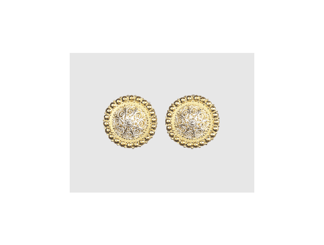 055506 - Borenåler Forgylt Hvit med kruser