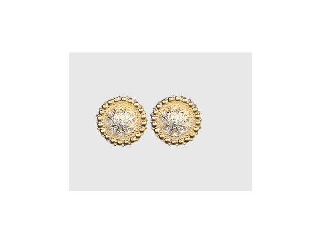 056506 - Borenåler Forgylt Hvit med kruser