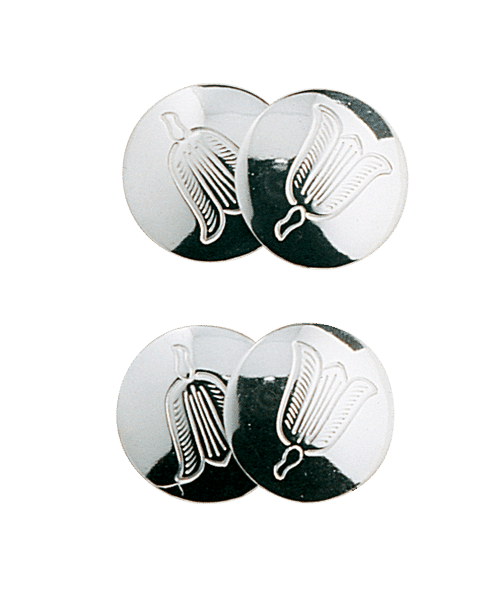 062424 - Mansjettknapper Gravert-blaaklokke dobbel