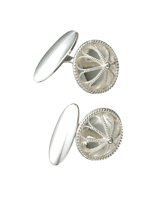 071400 - Mansjettknapper Hvit