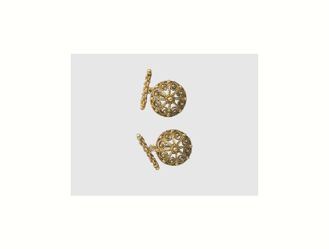 077700 - Mansjettknapper gml forgylt