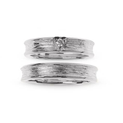 Alternative view of Modena Forlovelsesring i hvitt gull med diamant, Dame