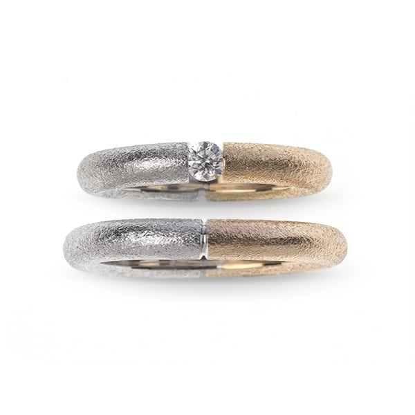 Alternative view of Roma Forlovelsering i hvitt og gult gull, Herre