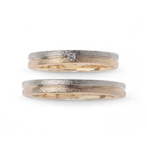 Alternative view of Siena Forlovelsesring i hvitt og gult gull, Herre