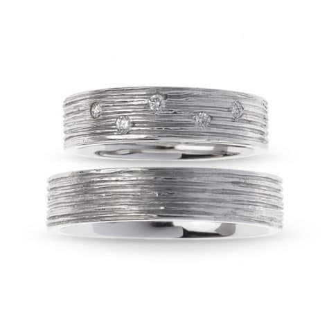 Alternative view of Vicenza Forlovelsesring i hvitt gull med diamanter, Dame