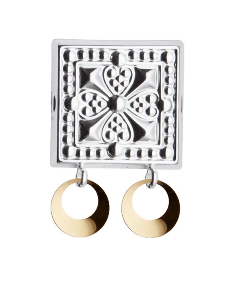 091503 - Beltestøl Hvit med forgylte Ringlauv