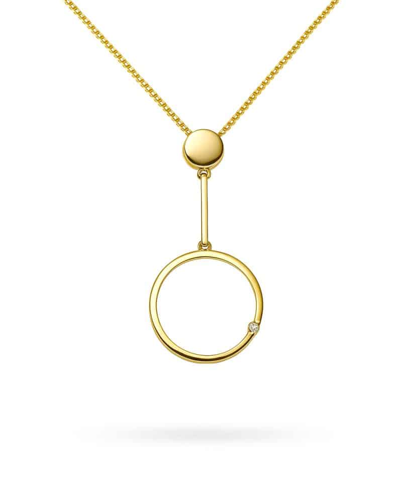 Anheng sirkel gult gull 0.02ct