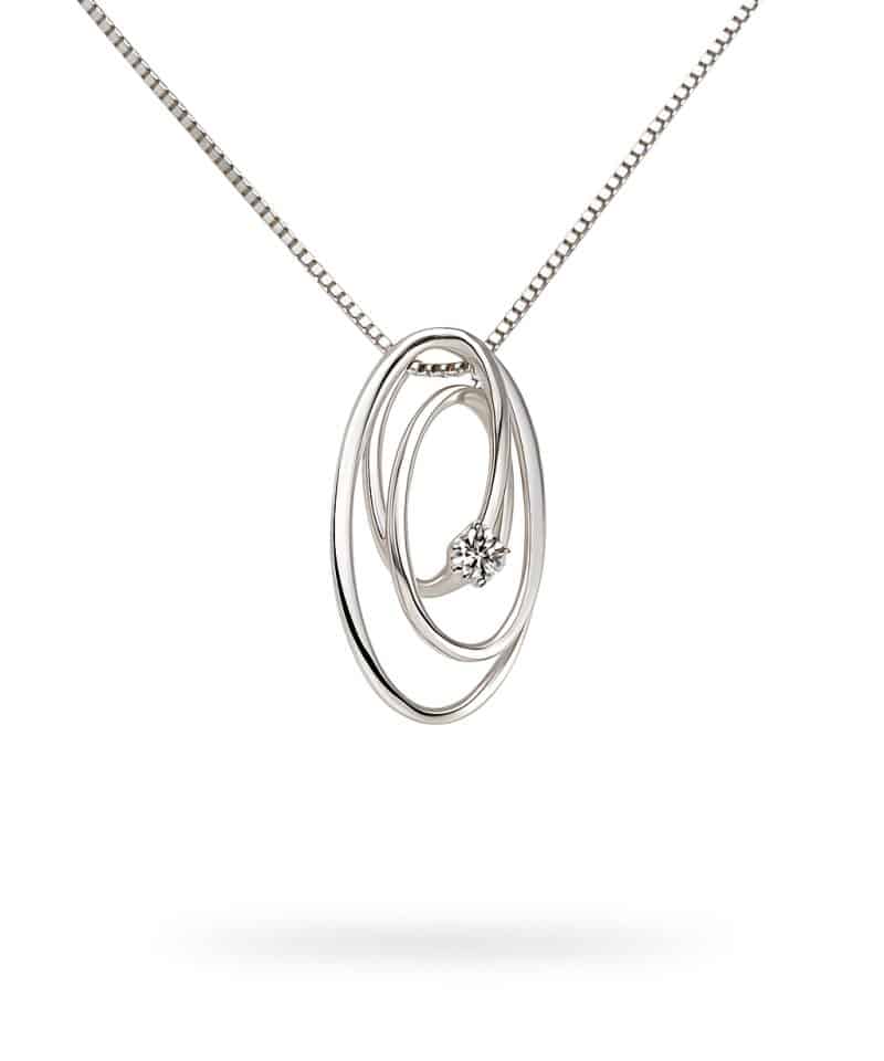 Anheng hvitt gull med zirconia