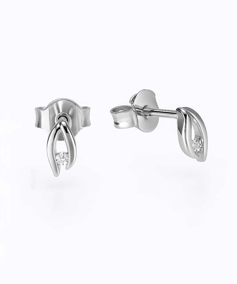 Ørepynt hvitt gull 0.02ct