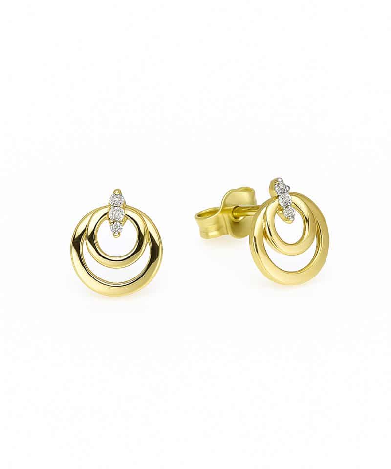 Ørepynt gult gull 0.04ct