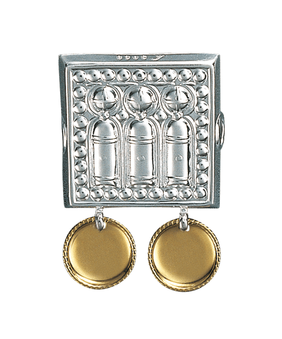 093501 - Beltestøl Hvit med forgylte Lauv