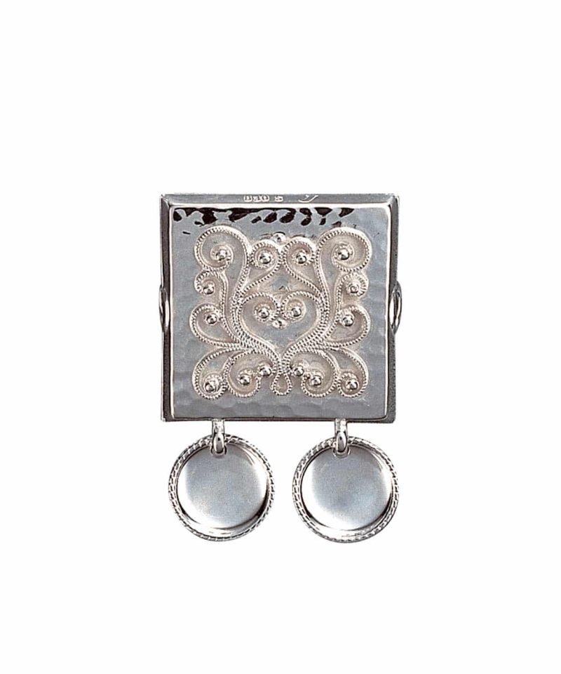 094401 - Beltestøl Hvit med Trådkantlauv