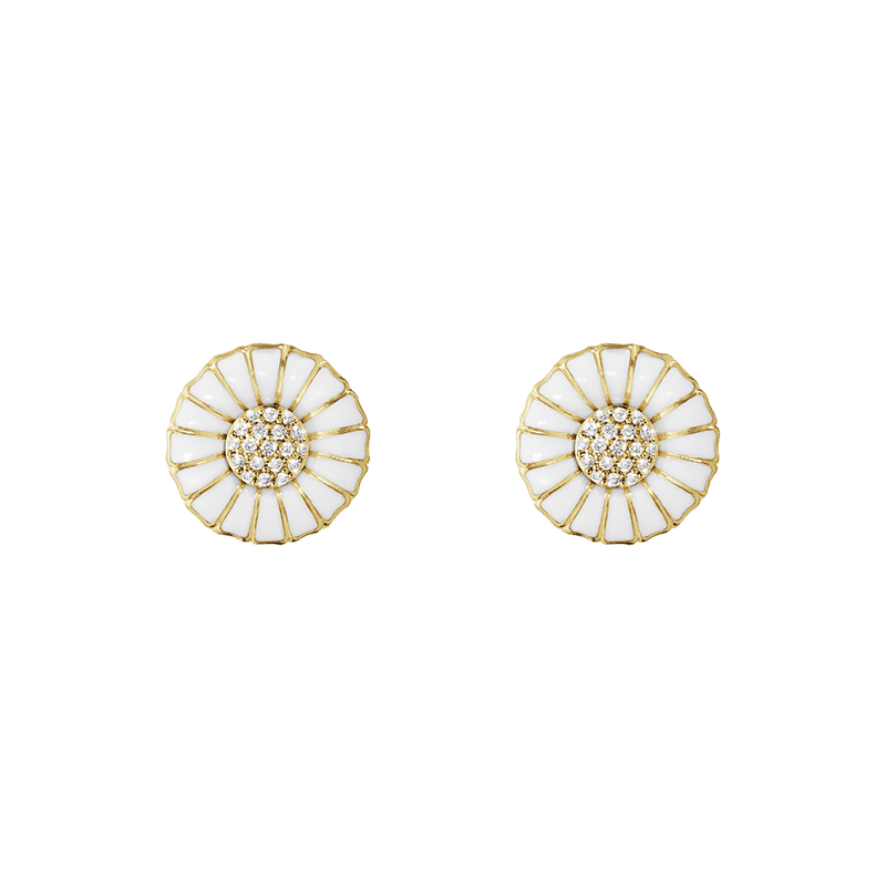 Daisy Ørepynt med diamanter