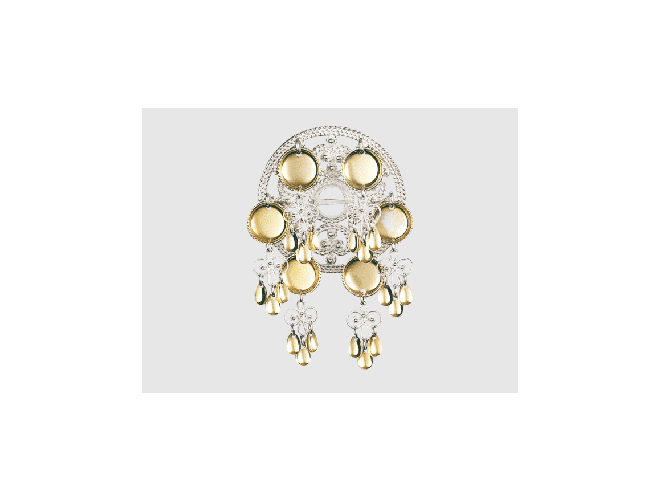 102500 - Sølje Hvit forgylt