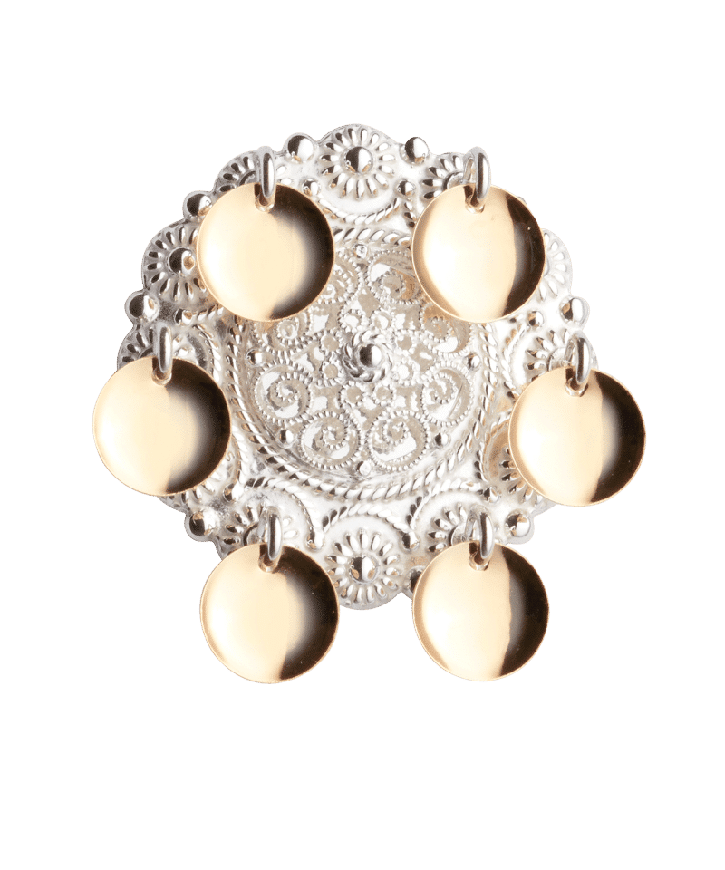 107500 - Sølje Hvit forgylt