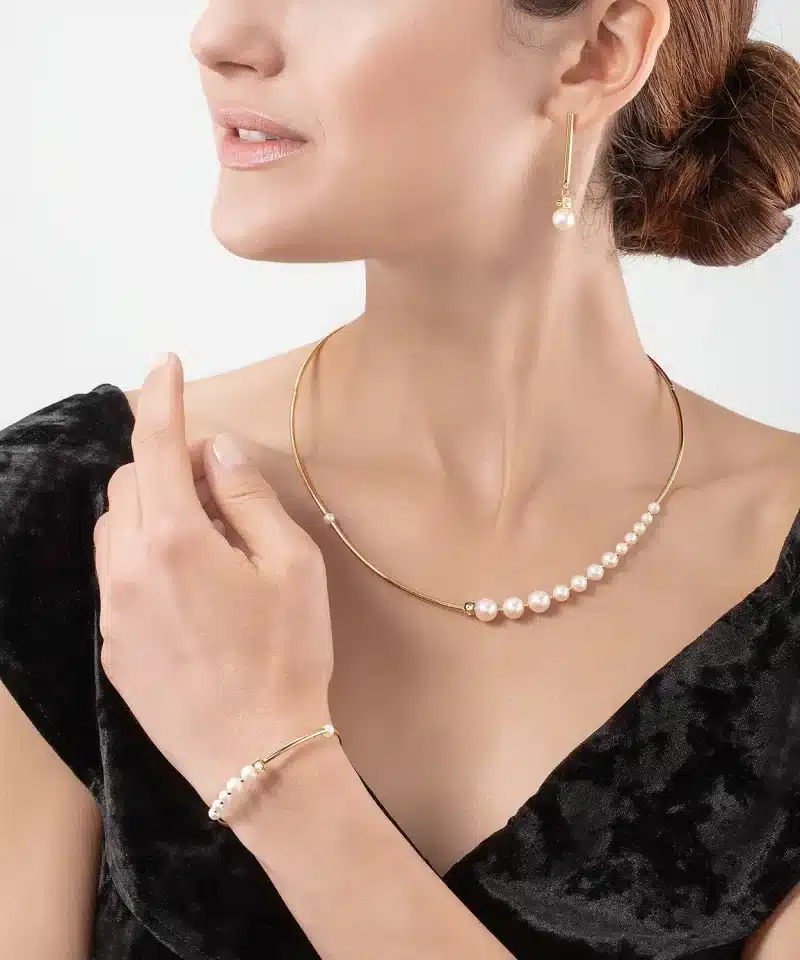 Alternative view of Bracelet Asymmetry Freshwater Pearls & stainless steel white-gold - 1102/30-1416