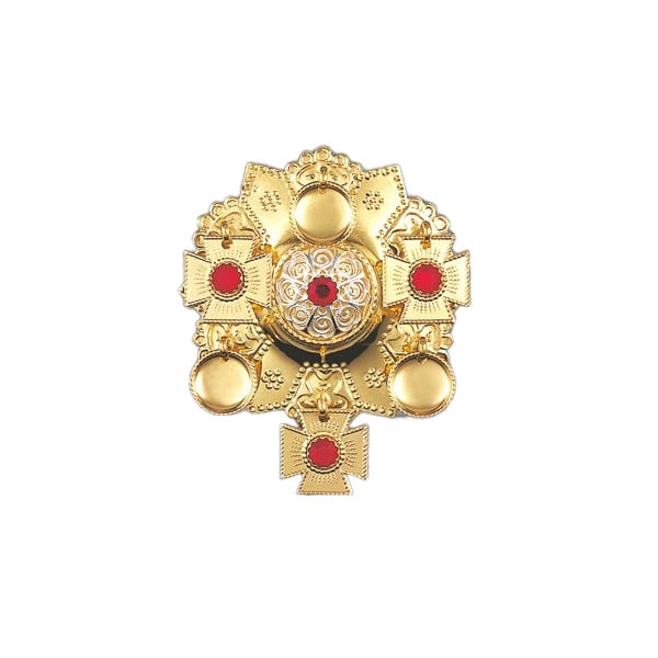 Sylvsmidja- Sølje, forgylt m.raud stein