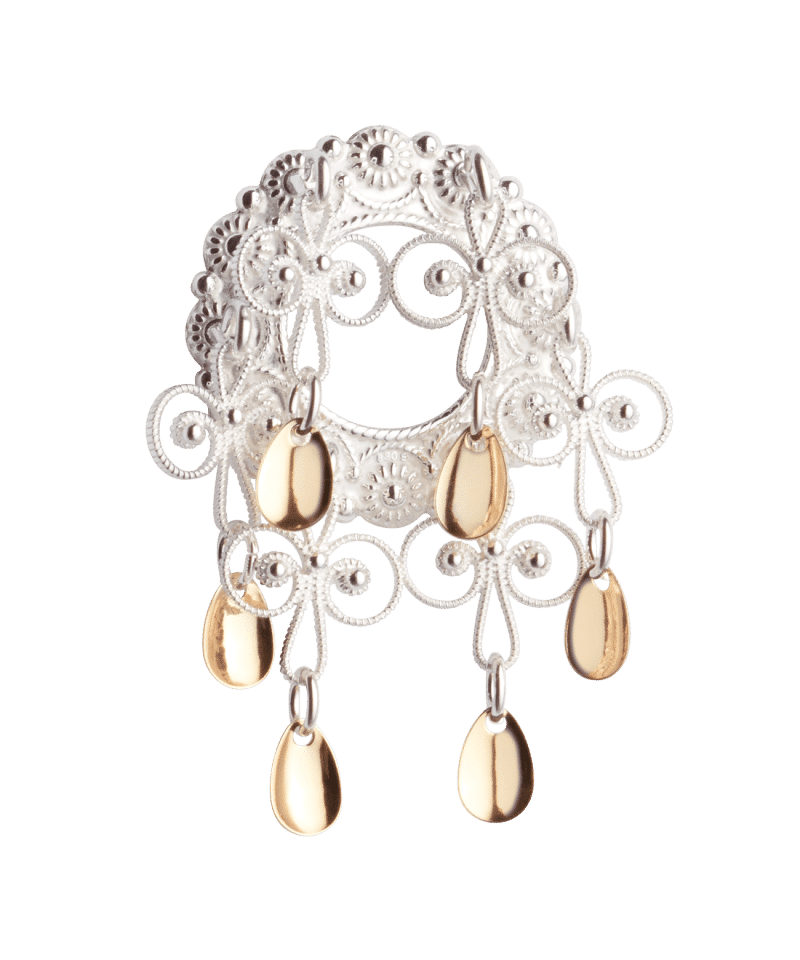 116500 - Sølje Hvit forgylt