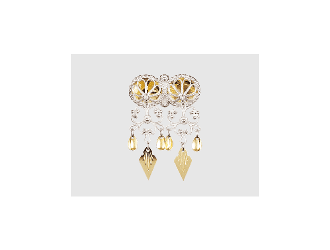 127504 - Halssølje Hvit Forgylt med spirlauv