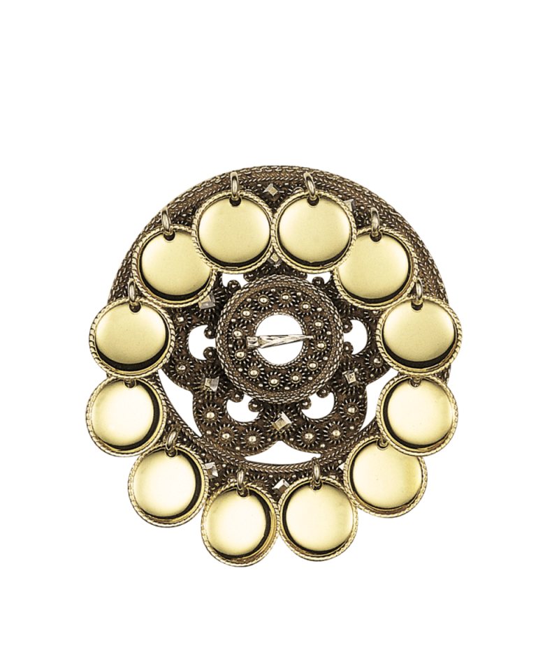 132701 Slangesølje gml Forgylt med lauv