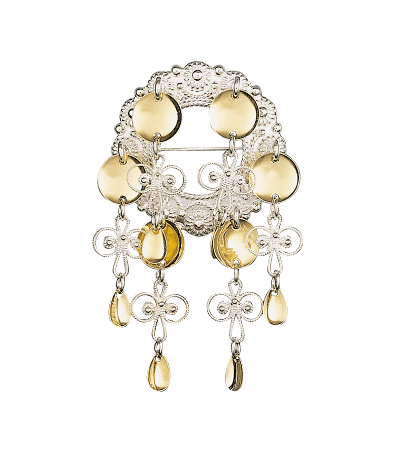 133500 - Sølje Hvit forgylt