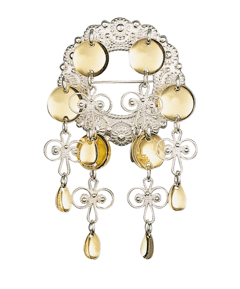 133500 - Sølje Hvit forgylt