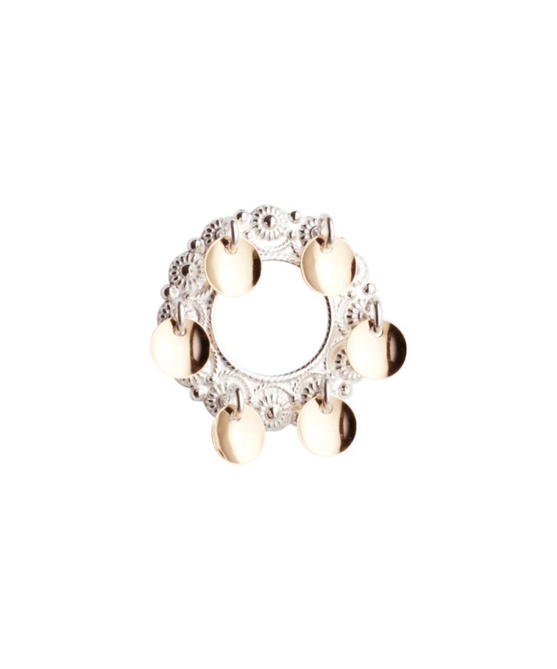 137500 - Sølje Hvit forgylt