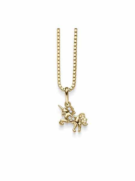 GD Classic - Anheng i gull med zirkonia uten kjede