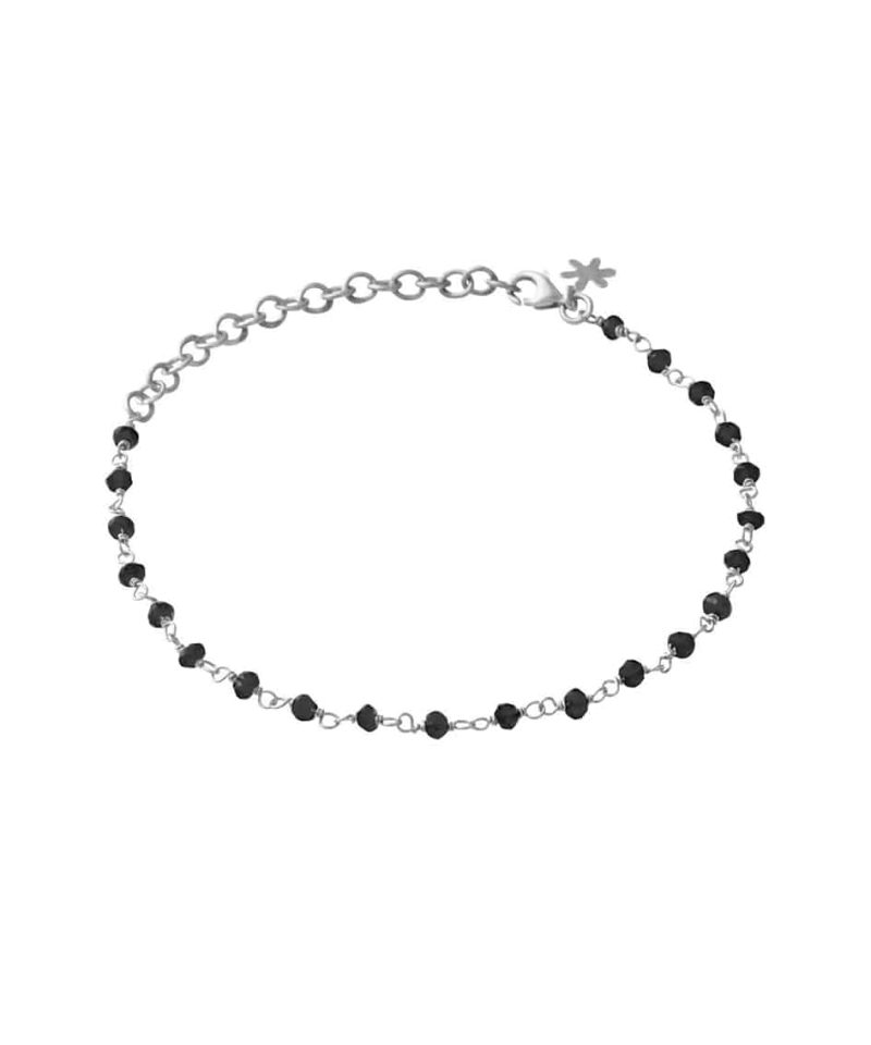 Armbånd Sølv - Sort Spinel