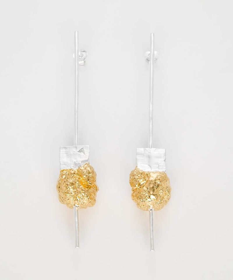 The Chrysopeia earpieces  Silver and 18k YG plated