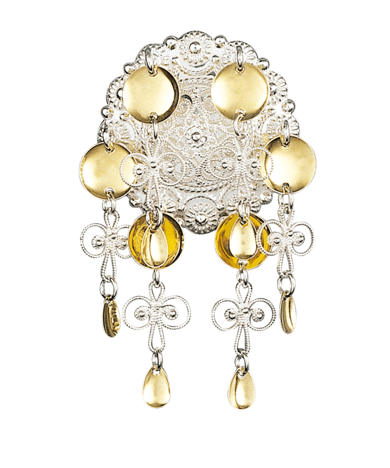 145500 - Sølje Hvit forgylt