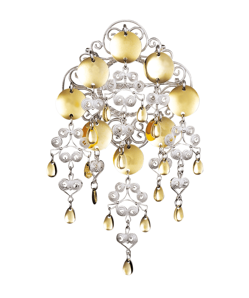 149500 - Sølje Hvit forgylt