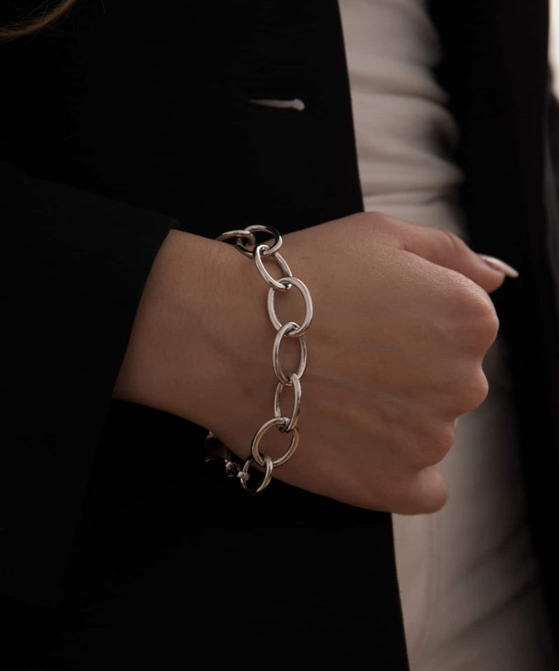 Alternative view of Armbånd sølv oval link