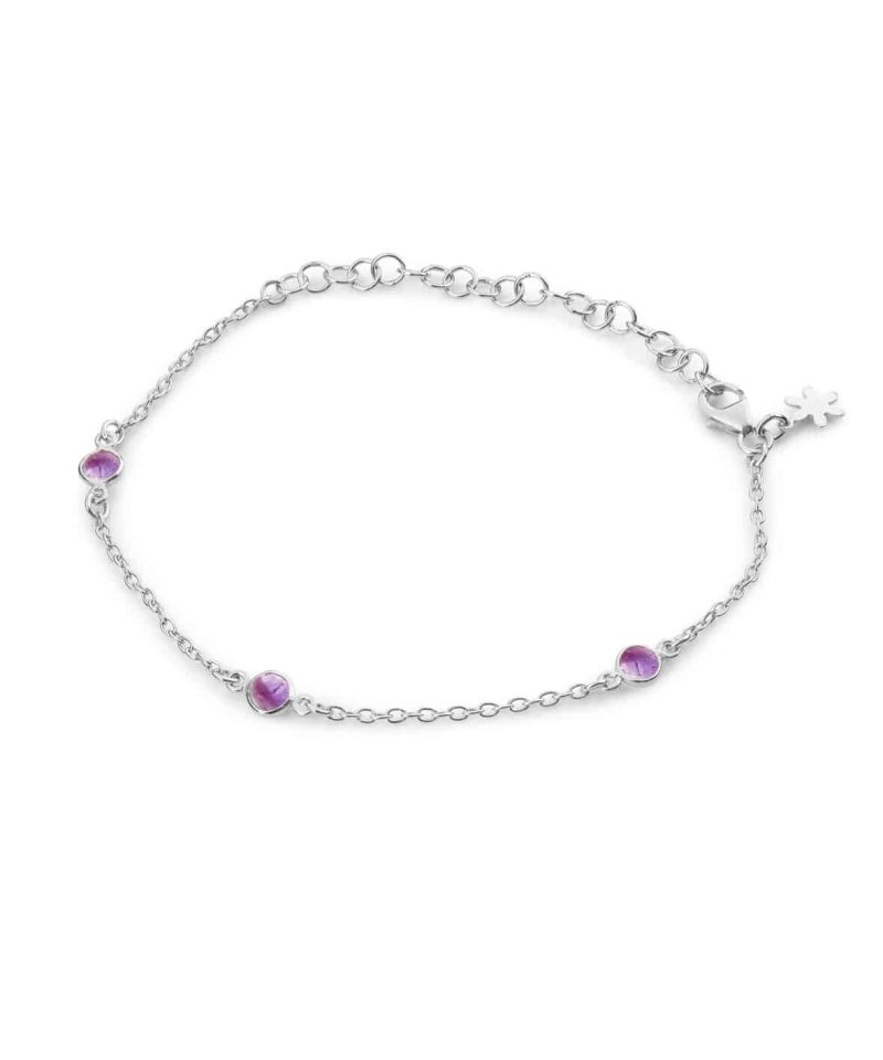 Armbånd i sølv med ametyst