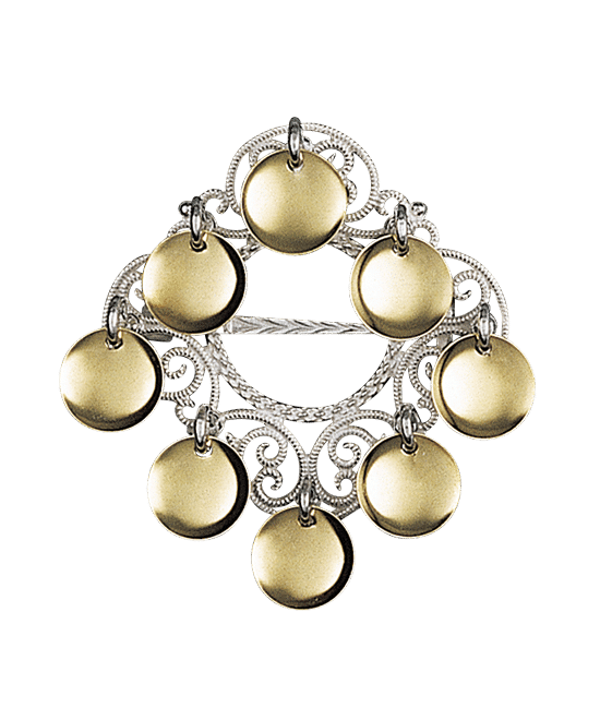 176500 - Sølje Hvit forgylt