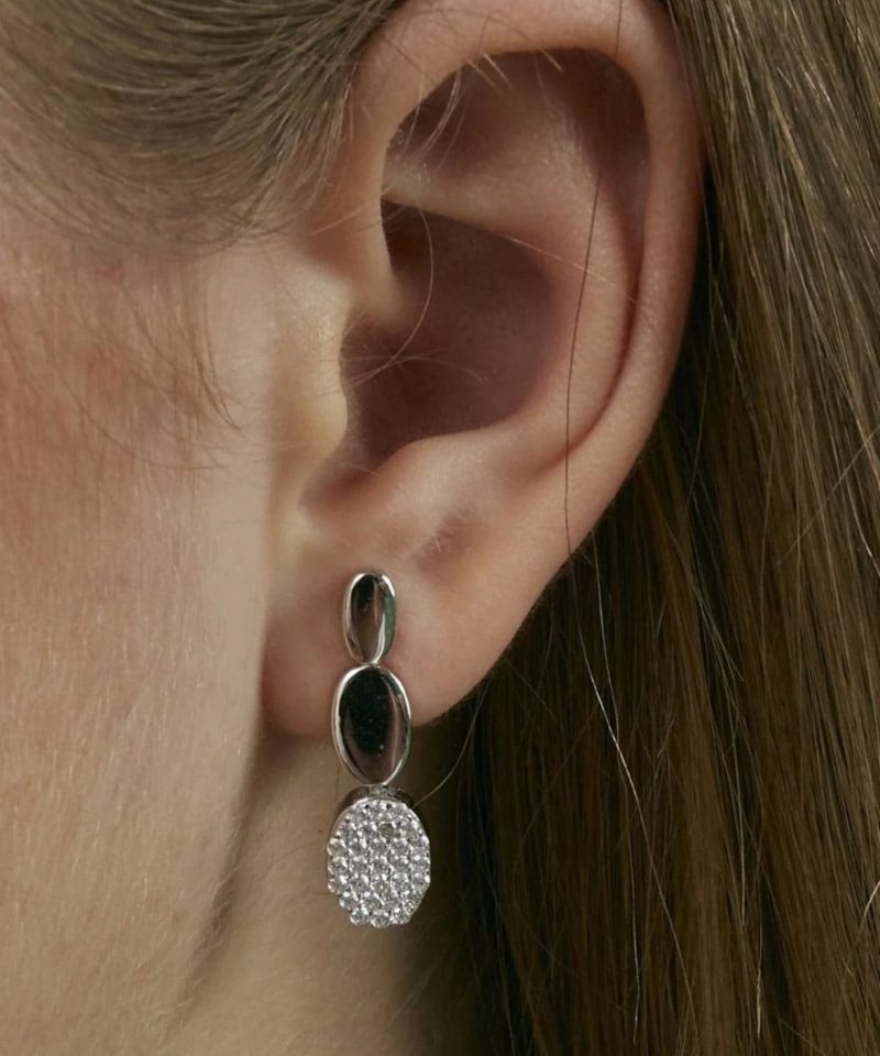 Alternative view of Ørepynt sølv med zirconia