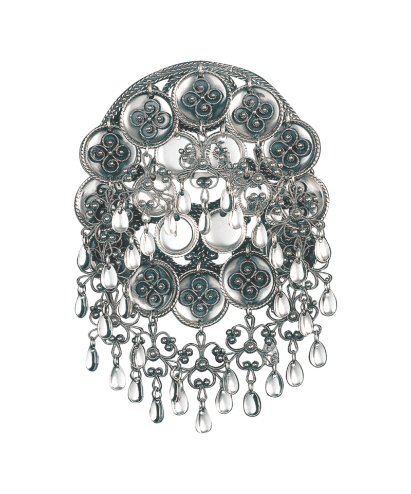 185100 - Sølje Oksidert med Filigranlauv