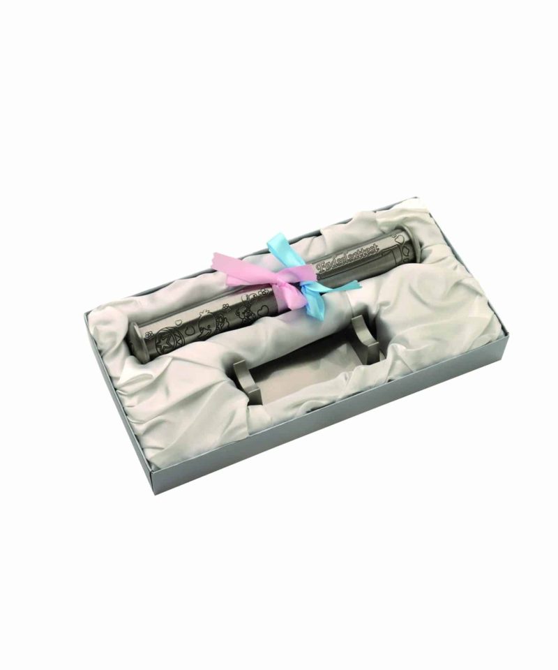 Fødselsattestholder på stett - Tinnfinnish