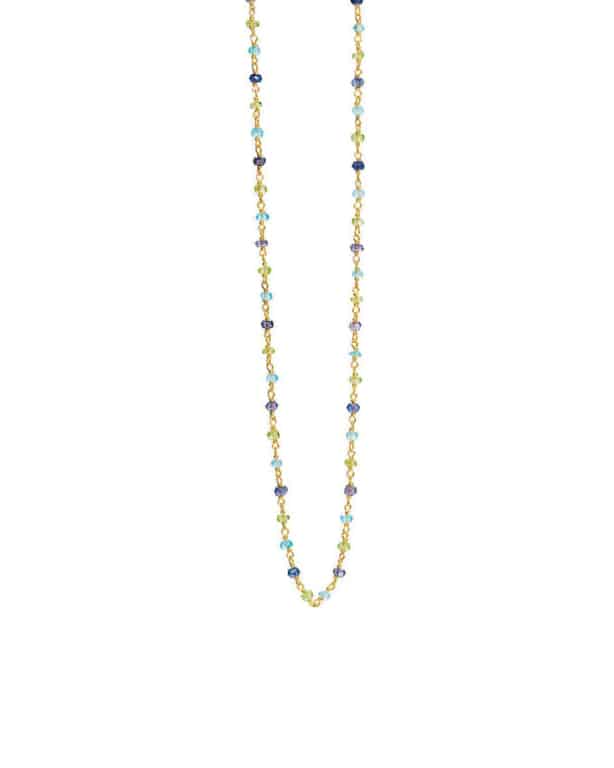 Smykke Forgylt Sølv - Apatitt Kolitt Peridot