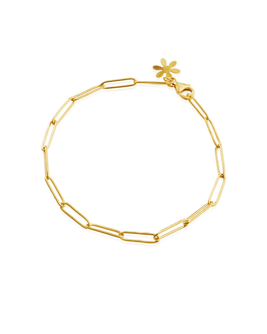 Armbånd forgylt sølv - rektangulære ledd