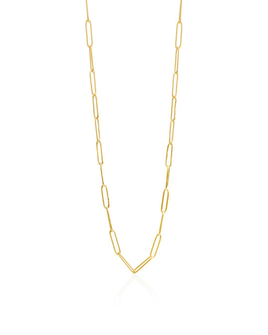 Halssmykke forgylt rektangulær