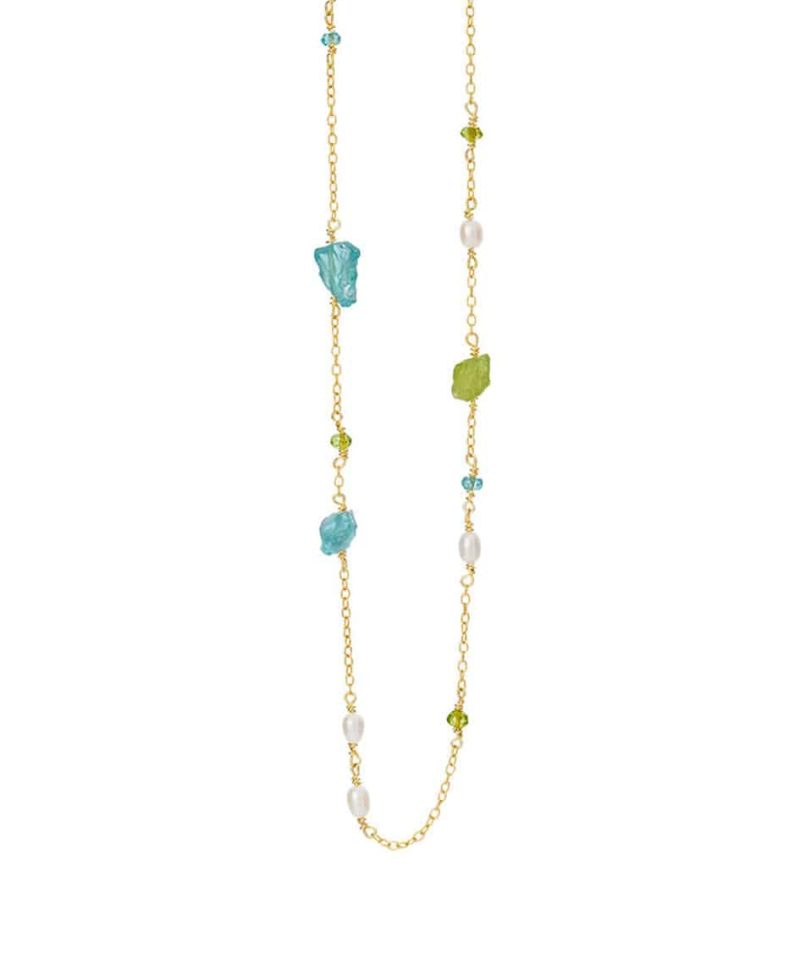 Halskjede i forgylt sølv mix