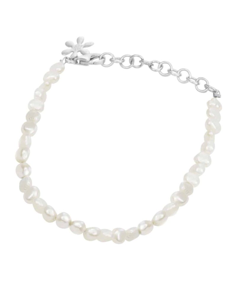 Armbånd sølv med barokke ferskvannsperler