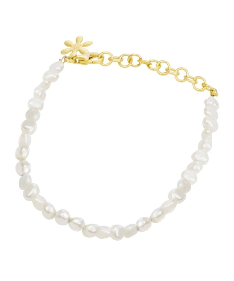 Armbånd forgylt med barokke ferskvannsperler